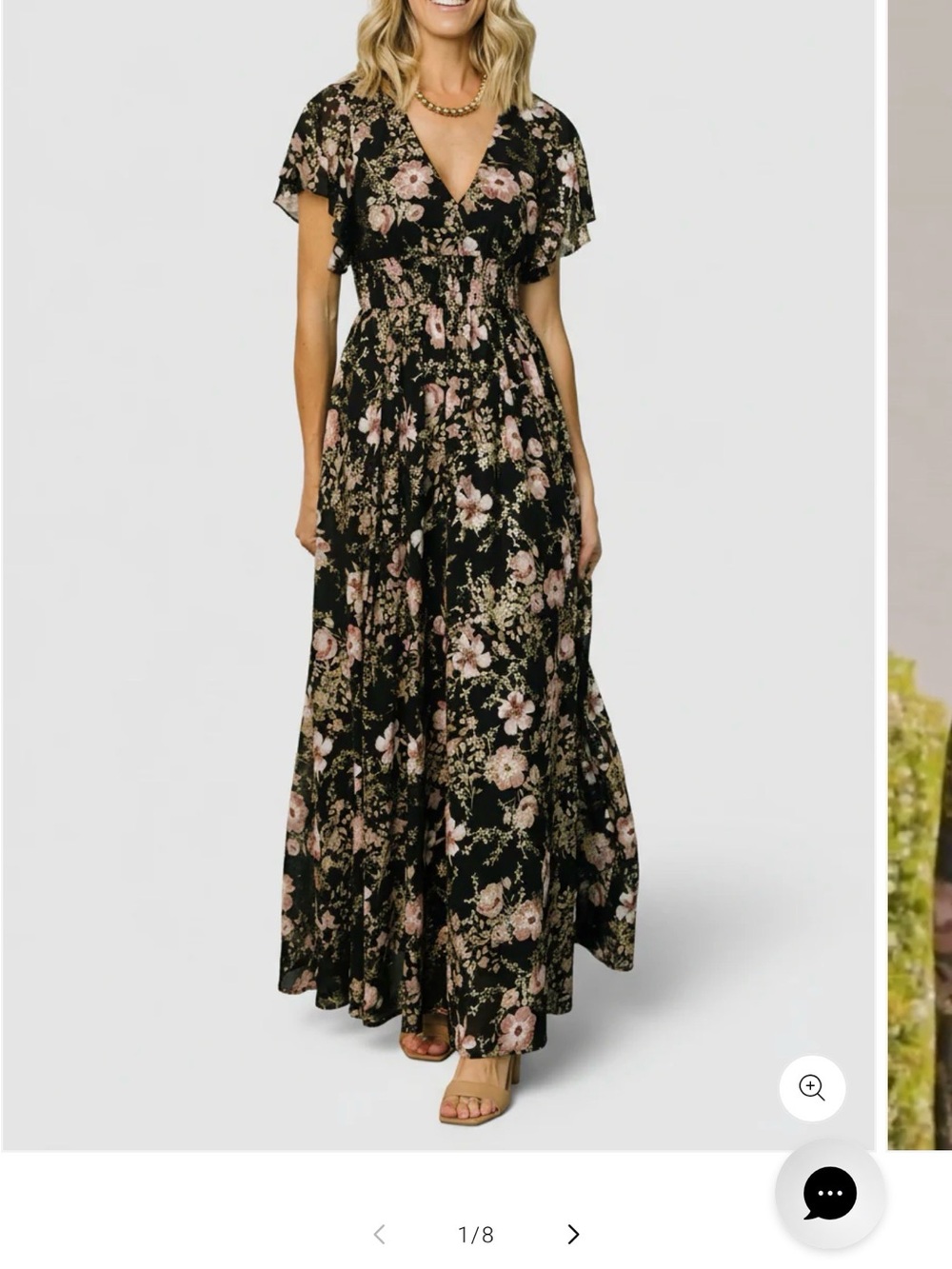 Baltic Born Lynlee Metallic Maxi Dress in Black and Mauve